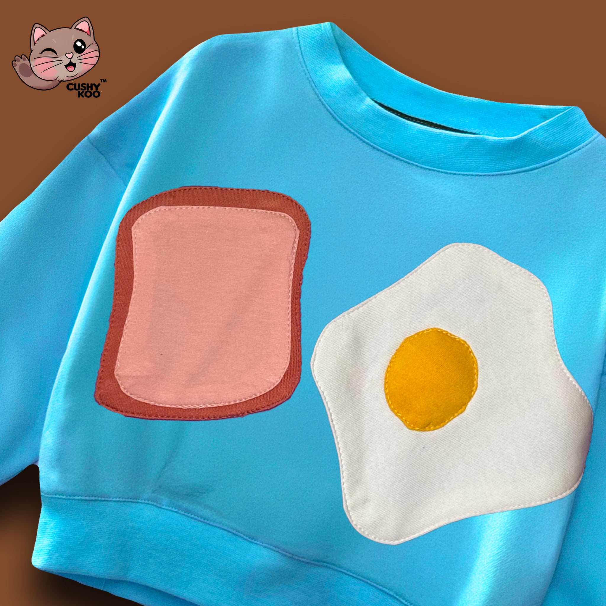 Toast and Omelette T-shirt - Blue