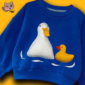 Duck & Duckling Tee - Blue