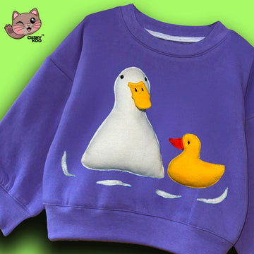 Duck & Duckling Tee - Purple