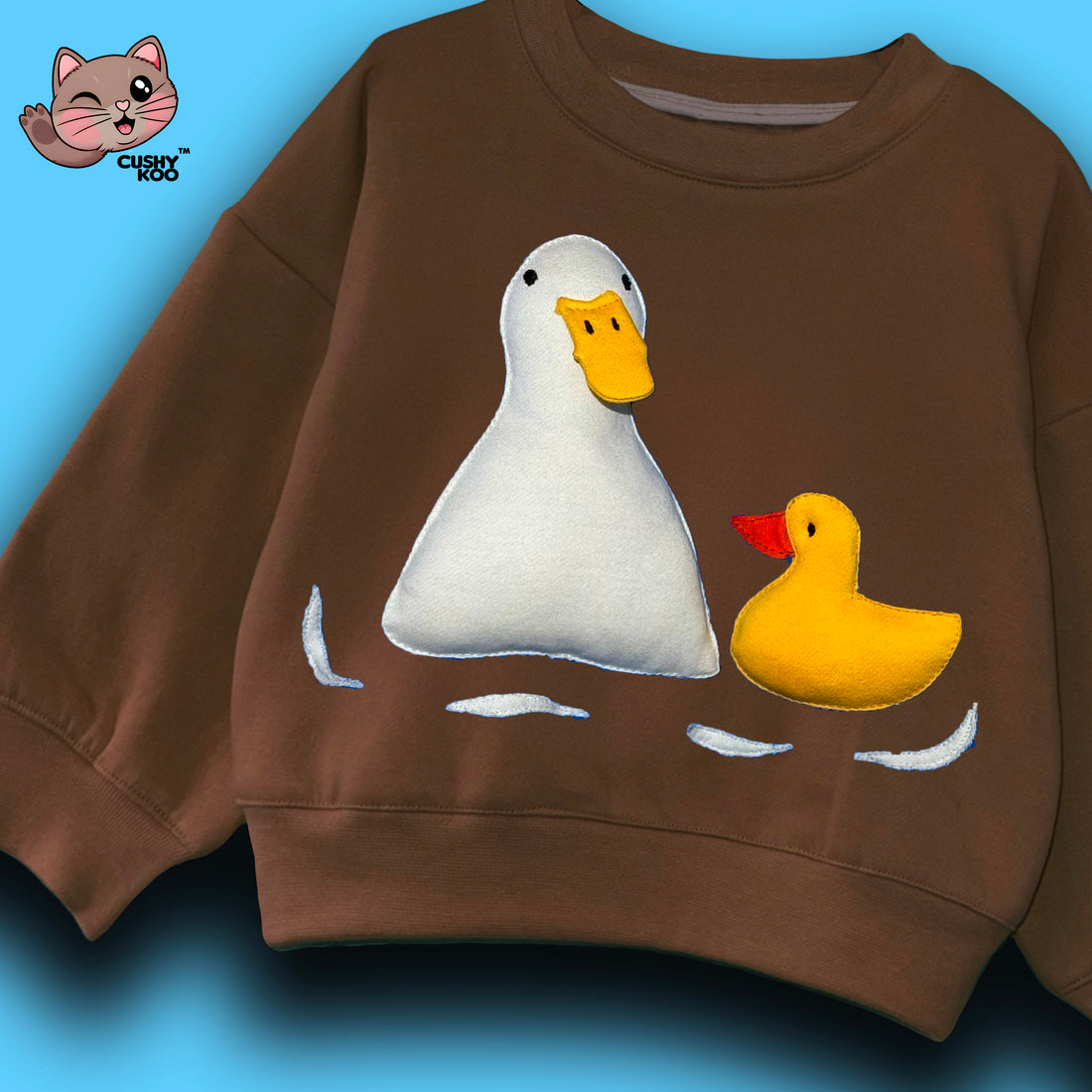 Duck & Duckling Tee - Brown