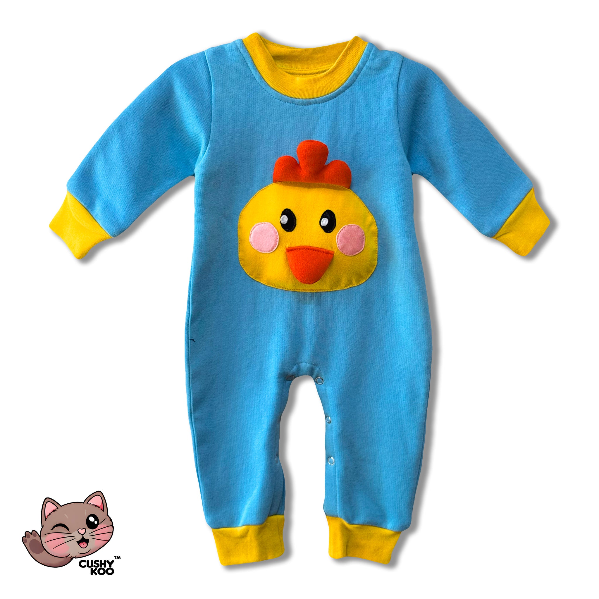 Cute Chick Baby Romper - Blue