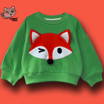 Orange Fox T-shirt  - Green