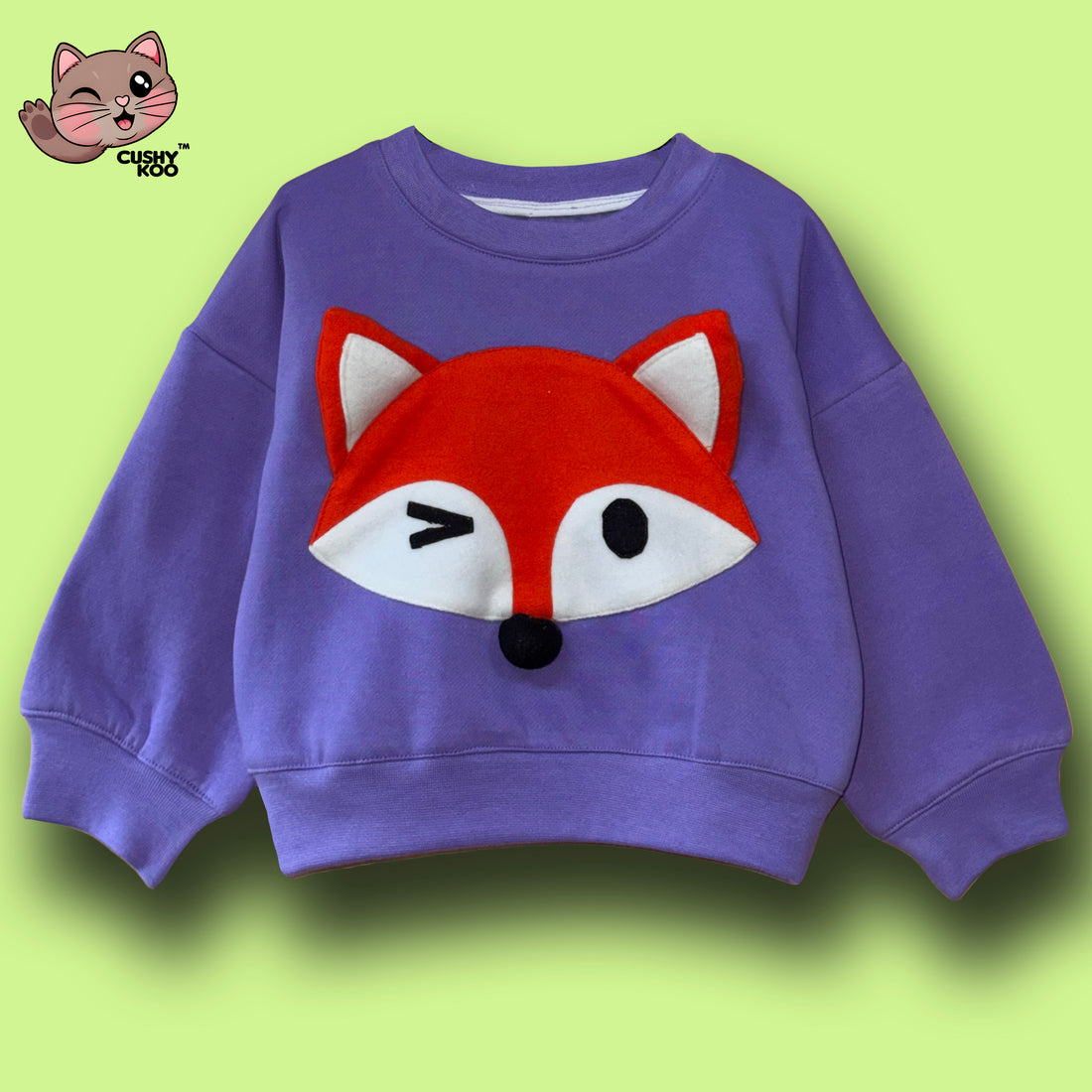 Orange Fox T-shirt  - Purple