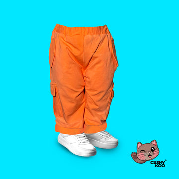 Kid's Cargo Pants - Crude Orange