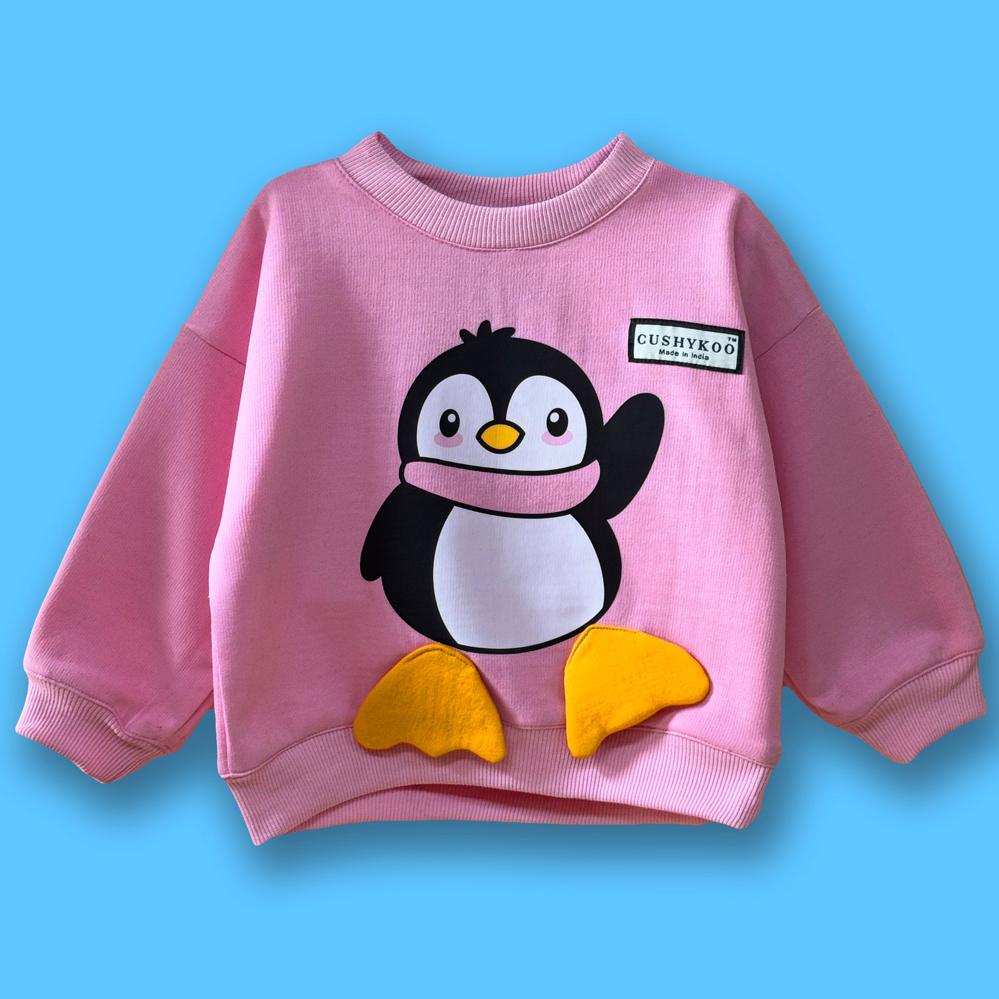 Happy Penguin Tee - Pink