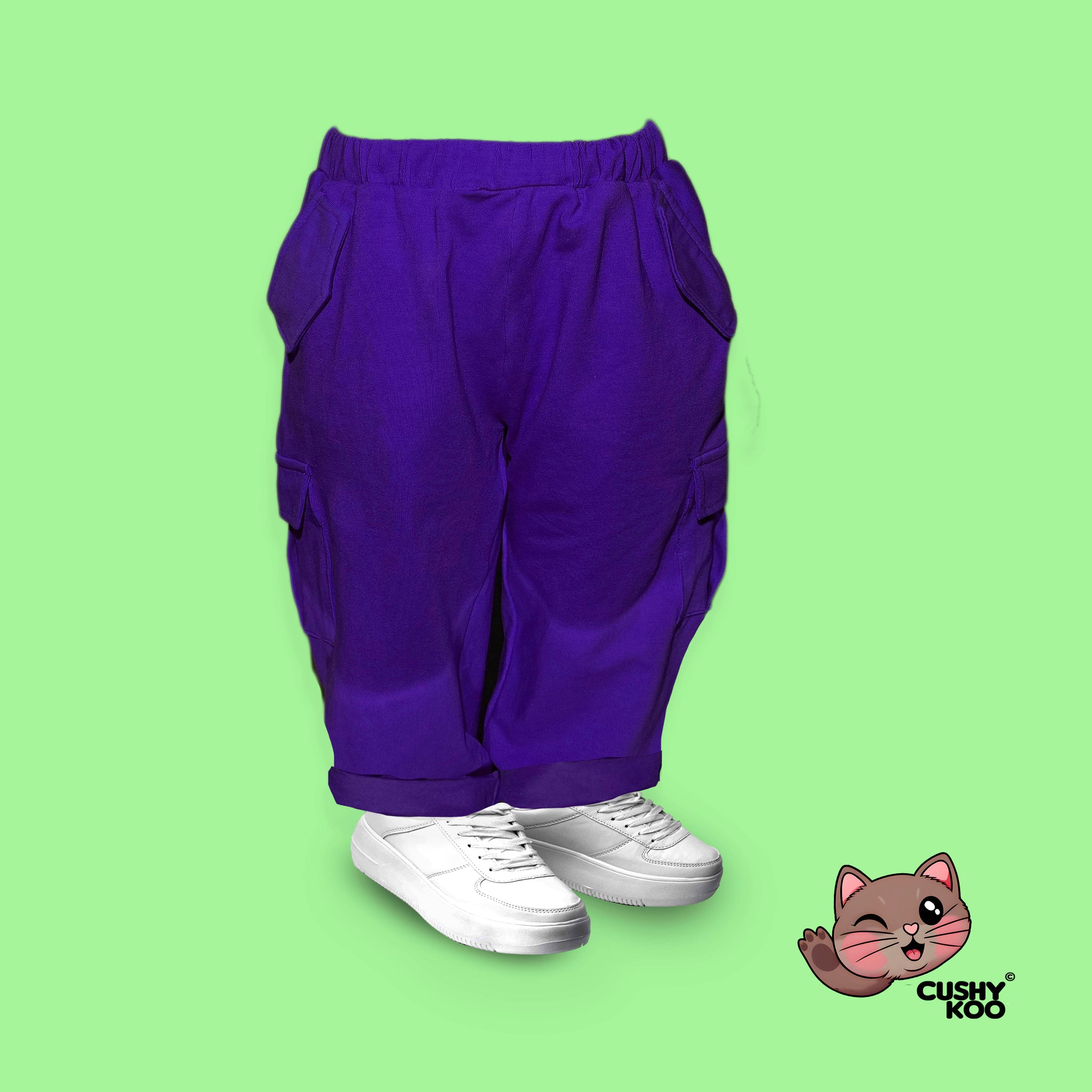 Kid's Cargo Pants - Deep Purple