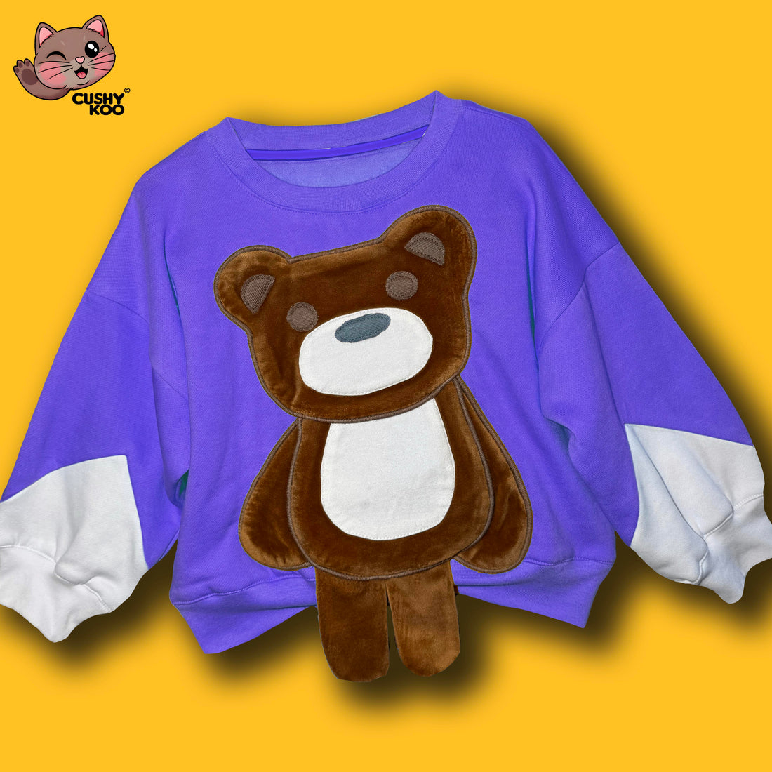 3D Teddy Tee - Purple