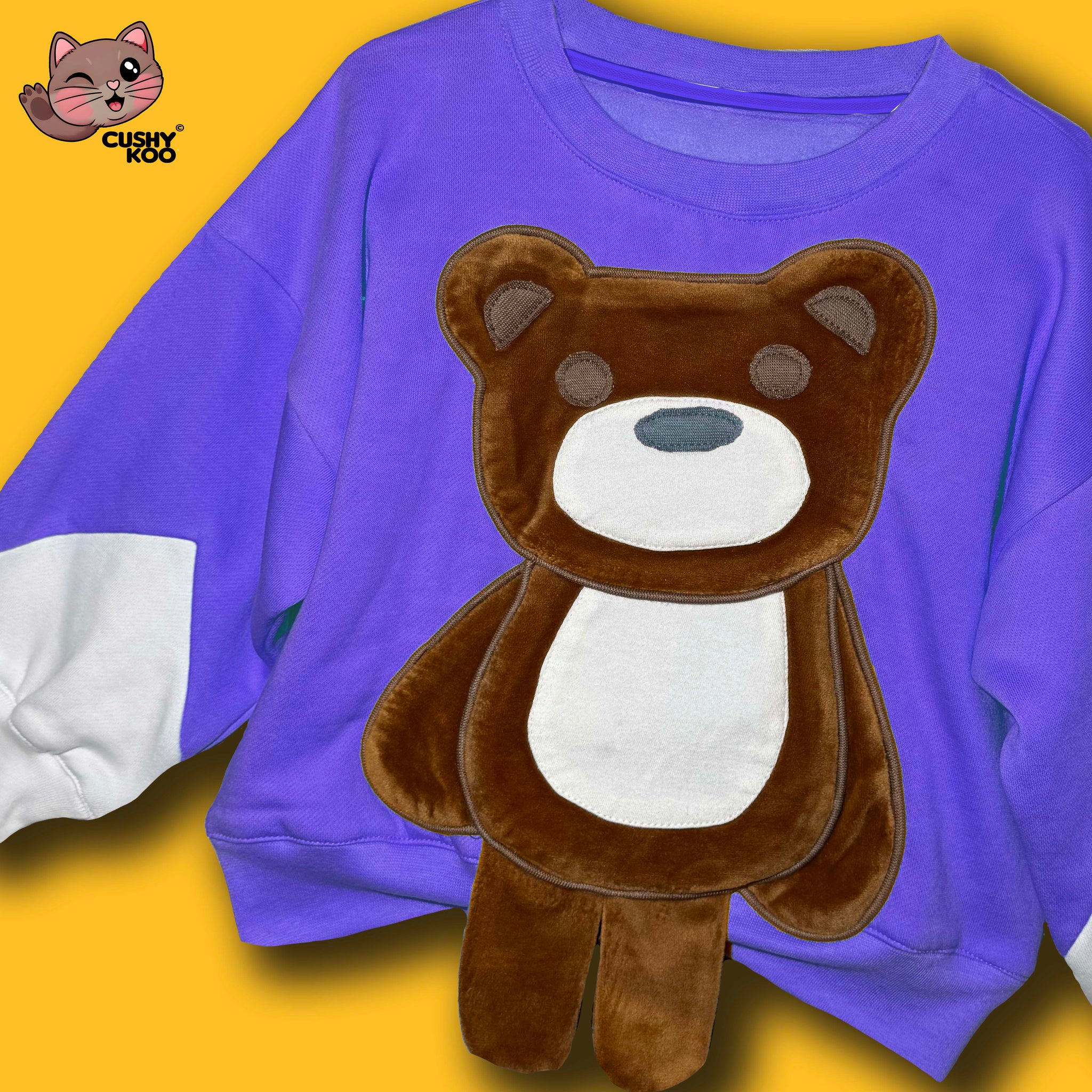 3D Teddy Tee - Purple