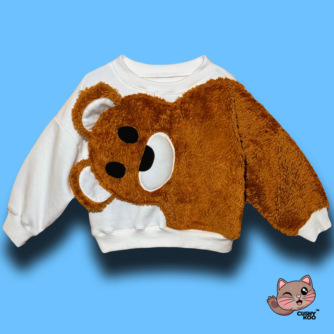 Hugging Teddy Bear Tee - White