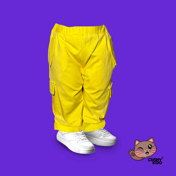 Kid's Cargo Pants - Bright Yellow